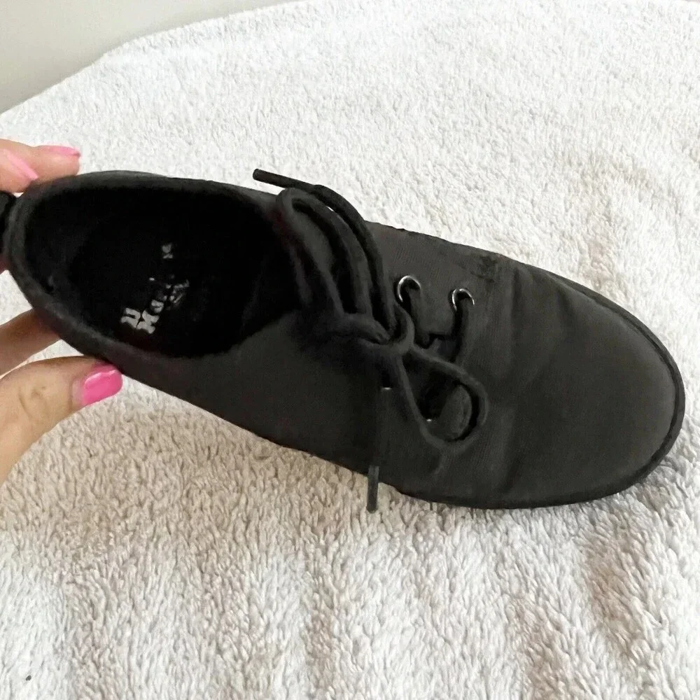 Dr. Doc Martens Kids Unisex 13 Black Santanita J Canvas Shoes Sneakers Lace Up